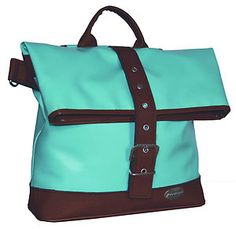 a blue and brown backpack with two straps