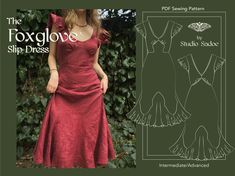 the foxglove slip dress sewing pattern