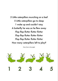 the very hungry caterpillars counting game for kids to learn how to count