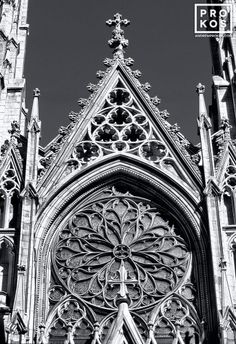 black and white photograph of an ornate cathedral