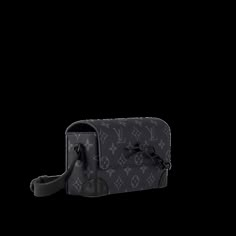 Steamer Wearable Wallet Monogram Eclipse - Men - Bags | LOUIS VUITTON ® Designer Black Wallet In Monogram Canvas, Black Monogram Canvas Wallet For Everyday Use, Black Monogram Canvas Wallet, Rich Husband, Edc Carry, Louis Vuitton Style, Boys Style, Bags Louis Vuitton, Louis Vuitton Wallet