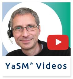 a man with headphones on his ears and the words yasm videos in front of him