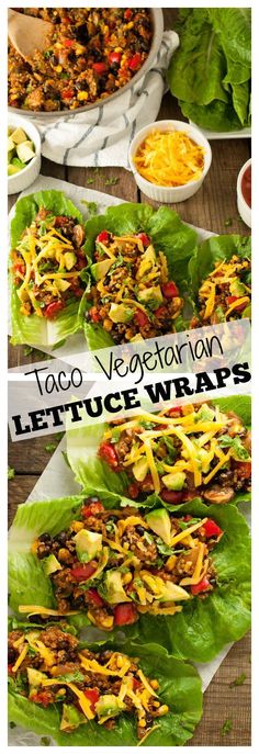 lettuce wraps filled with taco meat and cheese