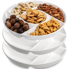 PRICES MAY VARY. Coming with 3 packs of white porcelain divided serving platters. Each ceramic sectional plate features 5 compartments for holding and dividing different food and relish, measuring approx. 10" diameter x 1.3" thickness. Sufficient quantity and perfect size to meet various using needs Our chip and dip serving trays are made of high-end food-grade sturdy porcelain, lead-free and non-toxic, eco-friendly and safe to use, chip-resistant and durable. Also dishwasher, microwave and free Dish For Party, Appetizer Fruit, Veggie Snacks, Chip And Dip, Veggie Tray, Fruit Dishes, Chip Dip, Appetizer Plates, Serving Plate