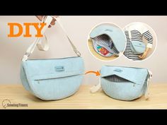 Coudre Sac Bandoulière 👜 Sac banane demi-lune avec poches avant et intérieure - YouTube Corduroy Sling Bag, Purse Sewing, Moon Bag, Sewing Bag, Diy Bag, Half Moon, Sewing Tutorials, Sling Bag