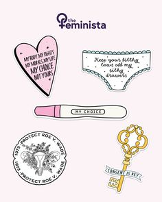 my choice feminist sticker pack My Body My Rights, My Life My Choice, Lady Tattoo, Social Justice Warrior, Grad Cap Designs, Feminism Shirt, Cap Decoration, Hand Drawn Type, Inspo Quotes