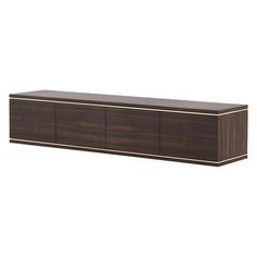 the sideboard is made from wood and has gold trimmings