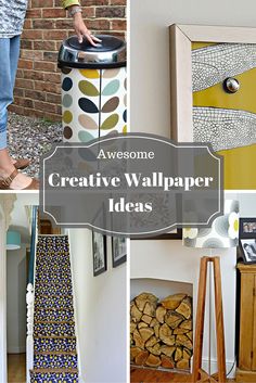 there are many different pictures with the words awesome creative wallpaper ideas on them,