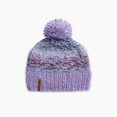 Firefly Pom / Color-Periwinkle Pink Out, Hand Knit Hat, Scarf Hat, Pom Pom Hat, Pom Beanie, Knit Hat, Machine Knitting, Firefly, Mitten Gloves