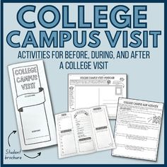 college campus visit activities before, during and after a college visit by student brochure