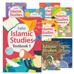 the islamic studies textbook is shown in four different colors