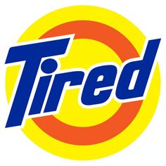 the logo for tired is shown in blue, yellow and red colors on a white background