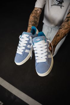 Adidas Campus Blue, Baby Blue Shoes, Adidas Baby, Trendy Shoes Sneakers, Adidas Spezial