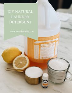 diy natural laundry detergent with lemons and other ingredients