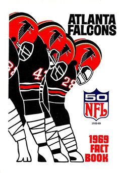 the atlanta falcons football team is depicted in this poster