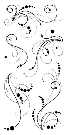 an artistic design with swirls and dots