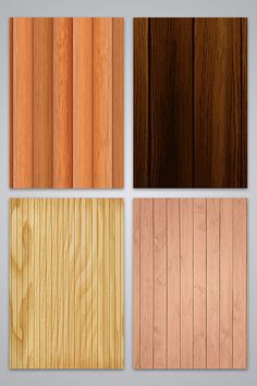 four different types of wood panels