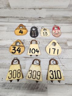 the numbers are numbered in different styles and sizes