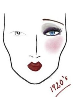 1920s makeup before and after illustration Gatsby Makeup, Royal Veil, 1920s Looks