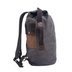 Vintage Canvas Backpack Stylish and Functional Travel Companion - Woosir Practical Canvas Shoulder Bag Backpack, Canvas Lined Backpack For Travel, Standard Canvas Backpack For Travel, Canvas Standard Backpack For Travel, Gray Backpack For Travel, Casual Canvas Gym Bag With Large Capacity, Travel Backpack With Canvas Lining, Travel Canvas Backpack With Canvas Lining, Large Capacity Canvas Backpack For Travel