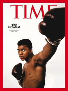 a man with boxing gloves on the cover of time magazine