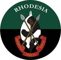 the logo for rhodesia, an african country with two crossed spears on it