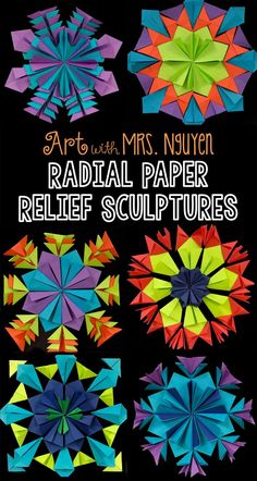 an image of origami art with mrs nuyenn radical paper relief sculptures