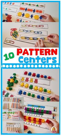 this is an image of a pattern center for children to play with and learn how to make