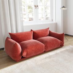 PRICES MAY VARY. ⛅[Impressive Style] High-level chenille upholstery with distinguished fluffy texture grants skin-friendly and comfortable experience. This red sofa chair, as round and plump in appearance as a big cake, make an ideal addition to your living room, bedroom, guest room, lounge home, extra room, etc. ⛅[Extra Comfort] Made of high-quality chenille, the couch is wear-resistant, wrinkle resistant, hard to deform, and as new as new after long use. Built in high resilience sponge for mod Modern Living Room Sofa Set, Red Sofas, Funky Living Rooms, Small Spaces Living Room, Urban Outfitters Home, Parisian Decor, Modern Sofa Living Room, Minimalist Sofa, Modular Couch