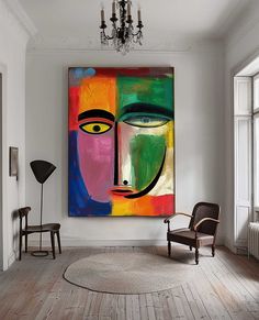 Expressive Abstract Faces Painting Original Colourful Bold Bright Artwork Modern Design New Art Wall Hanging Face Oil Painting, People Paintings, Bright Artwork, Abstract People, Color Abstract, Linen Canvas, Abstract Faces, Arte Popular, Colorful Wall Art