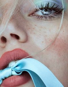 Pyper America Smith, Allure Magazine, Elsa Hosk, Beauty Shoot, Photo Retouching, Nostril Hoop Ring, Fashion Photo, Blue Eyes, Fashion Models