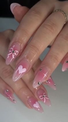 Stone Nails, Graduation Nails, Girly Acrylic Nails, Pink Nail Art, Blush Nails, White Nail, Trendy Nail Design, Amazing Photo, Pink Acrylic Nails