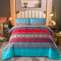 PRICES MAY VARY. 【Design】Mandala Comforter Set, Blue Bohemian Boho Chic Medallion Pattern Printed, Soft Microfiber Bedding.Simple modern gift idea for teens, boys, girls, men or women. 【Set】Full/Queen Size Information-Comforter size is 228cm*228cm(90"x90"),2XPillowcases sizes is 50x70cm(20"x26") 【Material】soft microfiber, durable, wrinkle-resistant, fade-resistant and machine washable.Microfiber material is cool and breathable, More durable than cotton 【Easy Care】Machine wash in cold water, gentle cycle, tumble dry on low or dry naturally, do not bleach. 【Tips】Since the Comforter is Packaged in a Vacuum Bag, It is Highly Recommend That the Comforter Be Baked in the Sun and Tapped Gently During Baking for Fluffy. A Nice Night Boho Floral Mandala Paisley Bohemian Comforter Set, Colorful Boho Bohemian Comforter Sets, Paisley Comforter, Bohemian Comforter, Mandala Paisley, Floral Comforter Sets, Queen Bedding, Nice Night, Microfiber Bedding, Floral Comforter