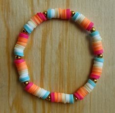 Tropical Popsicle Colorful Preppy Bracelets Heishi Bracelet Summer Bracelets Gifts for Her Clay Bead Bracelets Friendship Stretch Bracelet - Etsy Vacation Clay Bead Bracelets, Clay Bead Bracelet Aesthetic, Tropical Clay Bead Bracelets, Clay Bead Ideas Bracelet, Mommy Bracelets, Tropical Bracelets, Bracelets Heishi, Make Clay Beads, Clay Bead Bracelets