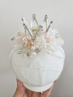 Tiny princess crown newborn headband. Measures approximately 2" tall and 3.5" wide with embellishents. Please allow up to 3 weeks for this item to ship as it is made to order Kids Tea Party, Baby Crown, Newborn Headband, Birthday Hat, Princess Crown, Newborn Headbands, Baby Bump, Baby Stuff, Bump