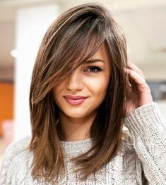 Textured Lob Haircut Mid Length, Bang Ideas, 2024 Haircut, One Length Haircuts, Womens Haircuts Medium, Textured Haircut, Hairstyles 2024, Layered Hairstyles, Hair Things