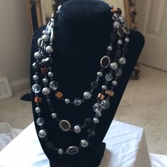 Black, Grey, Clear And Amber Beads. Necklace Is 58” With A 3” Extender, So It Can Be Worn Different Ways. Never Worn. Necklace And Bracelet Set, Premier Designs Jewelry, Amber Beads, Premier Designs, Necklace And Bracelet, Beads Necklace, Bracelet Set, Black Grey, Womens Jewelry Necklace