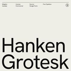 an image of the cover of hank grotesk's book, which is in black and white