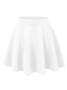 90% Rayon 10% Spandex WOMENS BOTTOM Women's Basic Versatile Stretchy Flared Casual Mini Skater Skirt Skirt Png, Short Flared Skirt, White Skater Skirt, White Skirt Outfits, Mini Skater Skirt, School Skirt, Black Prom Dress, White Skirt, Pink Outfits