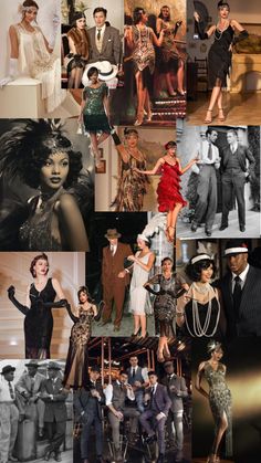 a collage of vintage fashions from the 1950's and 1960s's