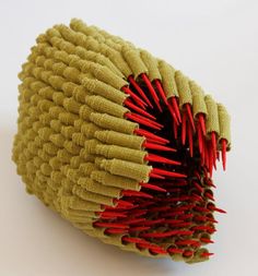 a close up of an object made out of yarn