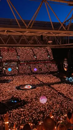 a large group of people in a stadium