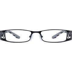 A medium narrow size contemporary and fashionable stylish looking full-rim hypoallergenic stainless steel eyeglasses. | Zenni Rectangle Prescription Eyeglasses Black Stainless Steel Black Rectangle Glasses, Glasses Inspo, Rectangle Glasses, Rectangle Eyeglasses, Rim Design, Zenni Optical, Four Eyes, Rectangle Frame, Black Rectangle