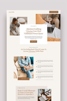 the homepage design is clean and ready to be used as a website for furniture stores