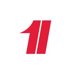 the number one logo is red and has white letters that read'1'on it