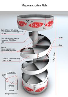 an image of a spiral object that is labeled in red and white letters on it