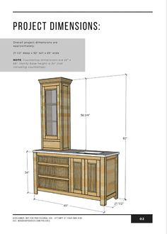 the plans for an entertainment center are shown in this image, with measurements and details