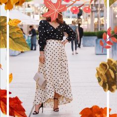 Polka Crop Top And Ruffle Polka Dot Skirt! Anthropologie Skirt, Polka Dot Skirt, Dot Skirt, Top And Skirt, Anthropologie Top, Black Cream, High & Low, High Low, Polka Dot