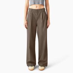 Dickies Pants Outfits Women, Pleated Pant, Dickies Women, Pleated Pants, Sweater Sale, Brushed Cotton, Twill Fabric, Fit Inspo, Work Pants