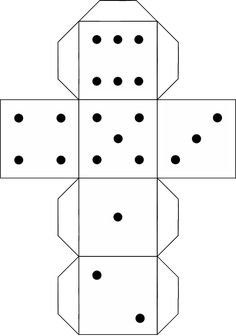 an open box with black dots on the top and bottom, cut out to make it look